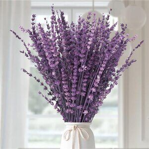 Dried Purple Lavender Flowers Bundle-Dried Preserved Lavender Bouquet 15-17"